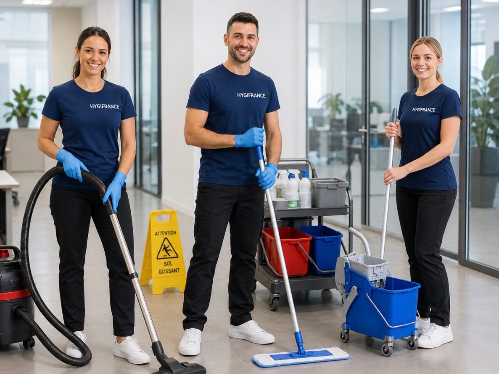 L'équipe HYGIFRANCE en intervention dans des bureaux